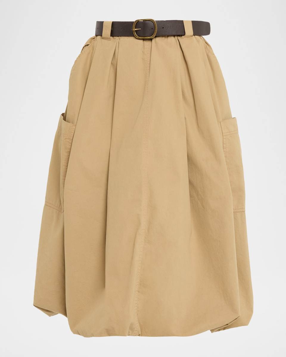 Sullivan Belted Bubble Midi Skirt